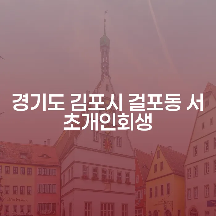 경기도 김포시 걸포동 서초개인회생, 정말 필요한가?